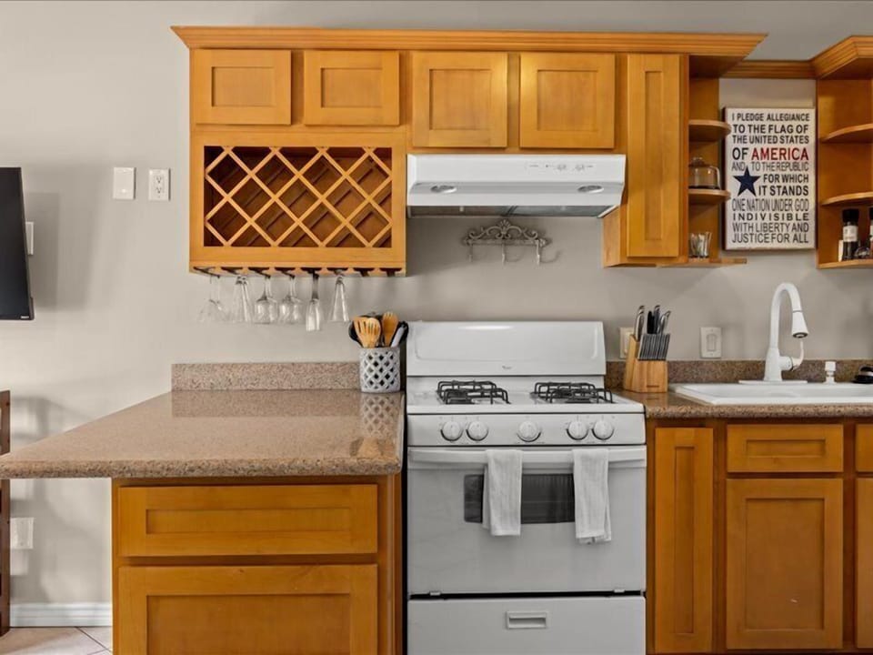 Full kitchen with all the necessities and appliances