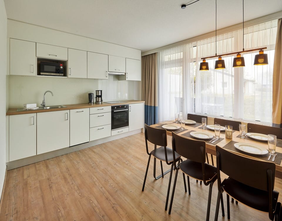 Apartment | Private kitchen | Electric kettle, toaster, highchair