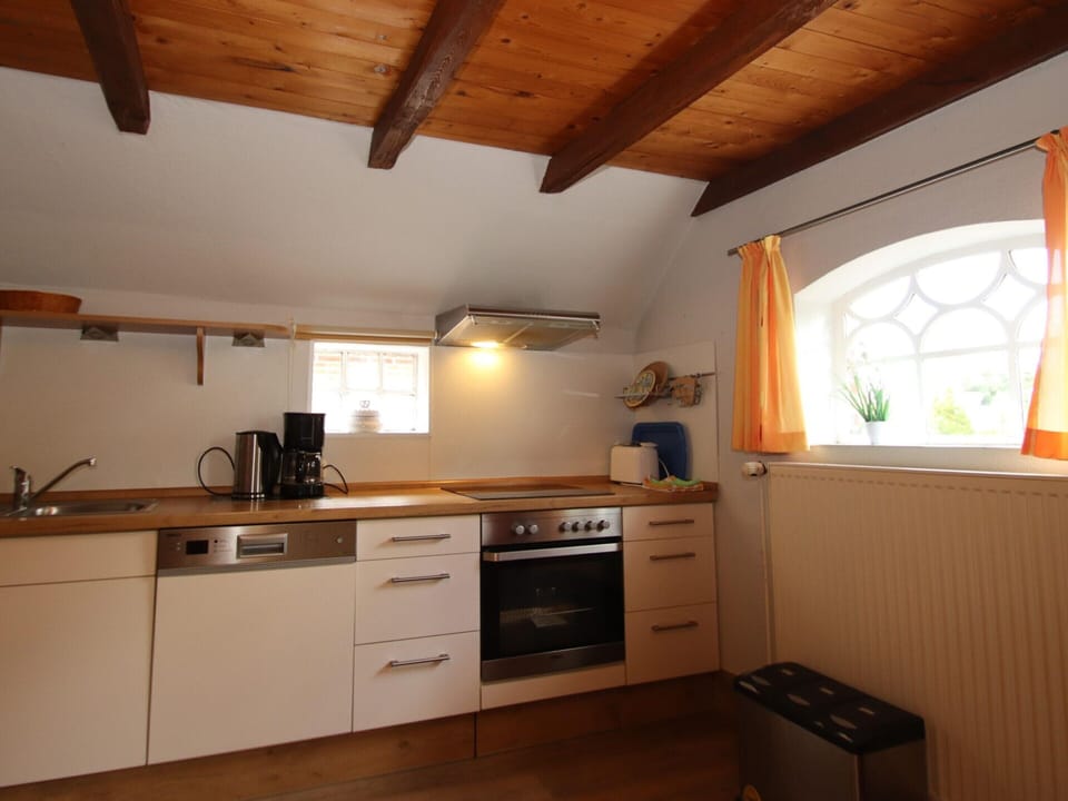 Apartment | Private kitchen | Electric kettle, toaster, highchair