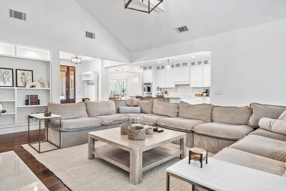 Living room with large sectional
