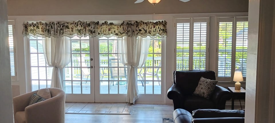 view to the deck