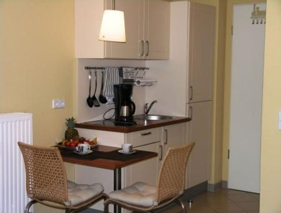 Apartment | Private kitchen | Electric kettle, toaster, highchair