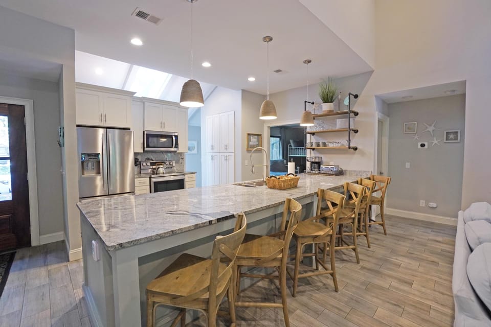 Hightop dining in the kitchen