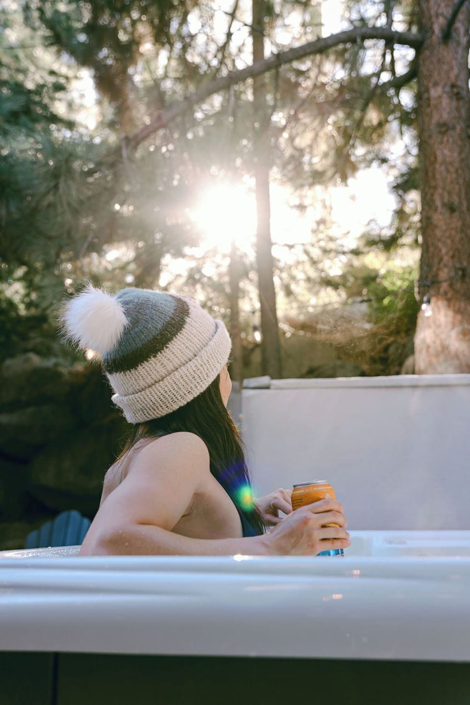 Nothing beats time relaxing in the hot tub - especially with a refreshing drink from Alibi Aleworks!