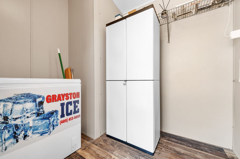 Indoors, Furniture, Refrigerator, Floor, Door