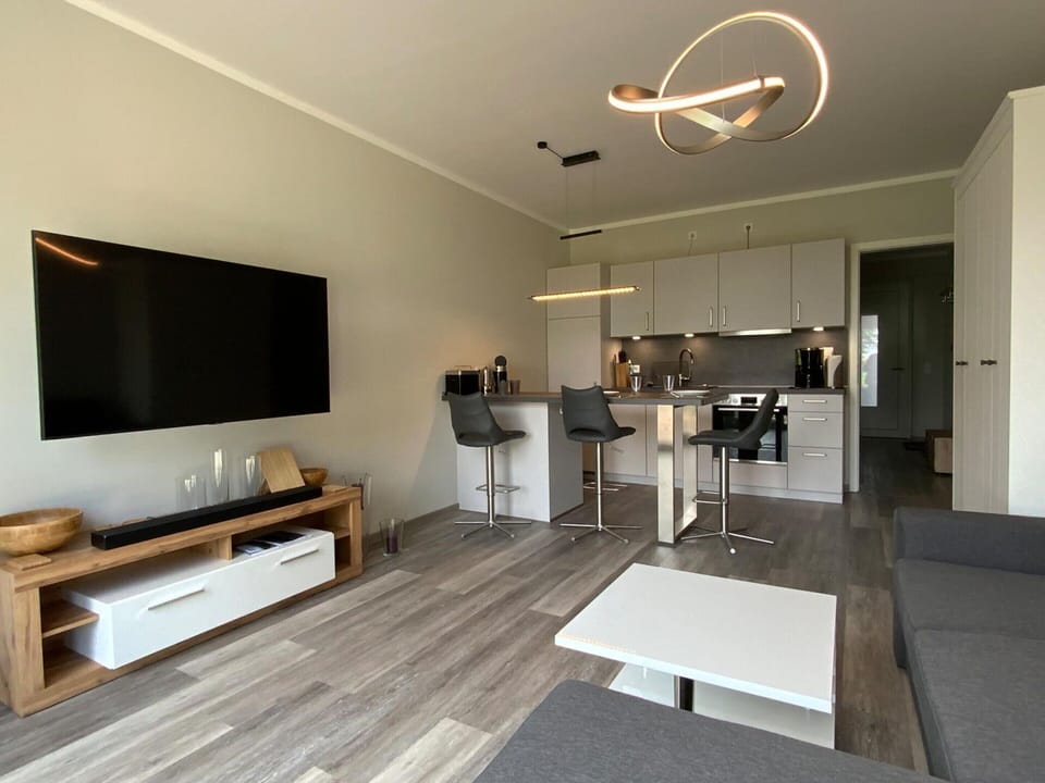 Apartment | Private kitchen | Electric kettle, toaster, highchair