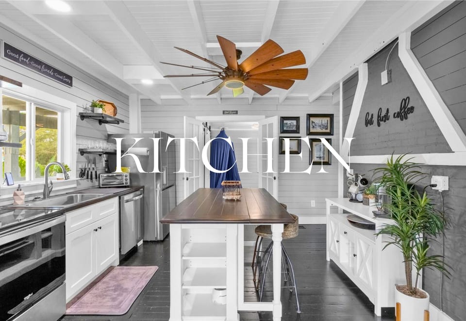 The kitchen is as functional as it is beautiful, with everything you need