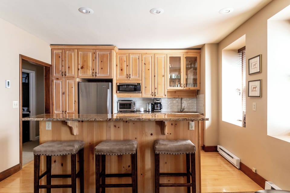 Kitchen island with seating for 3