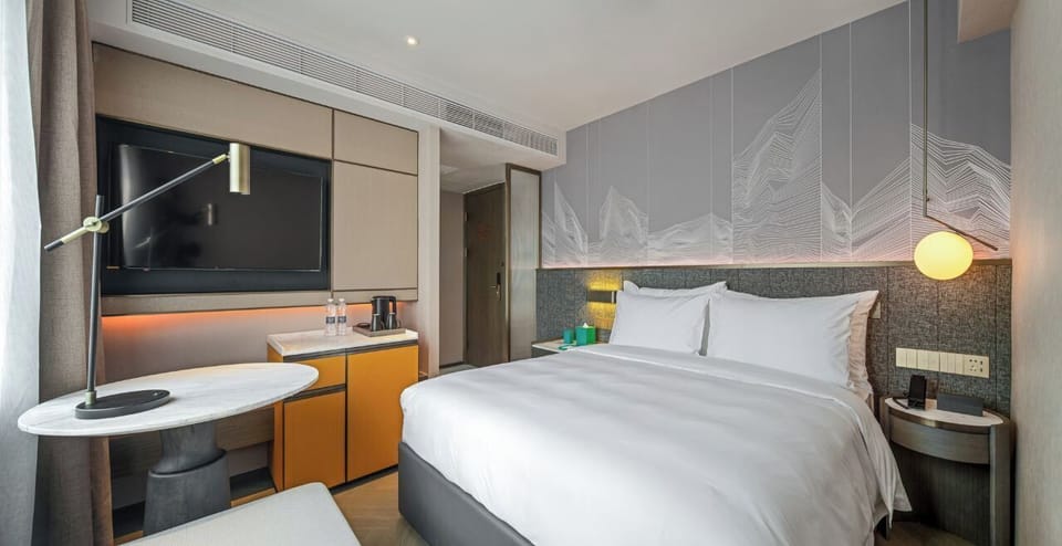 In-room safe, desk, laptop workspace, blackout drapes