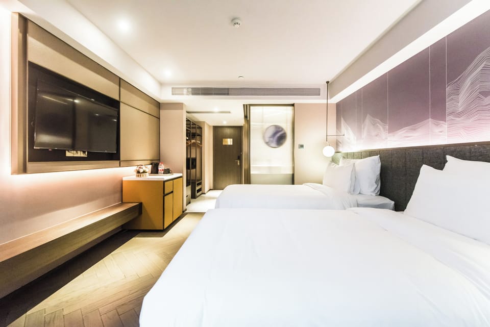 In-room safe, desk, laptop workspace, blackout drapes