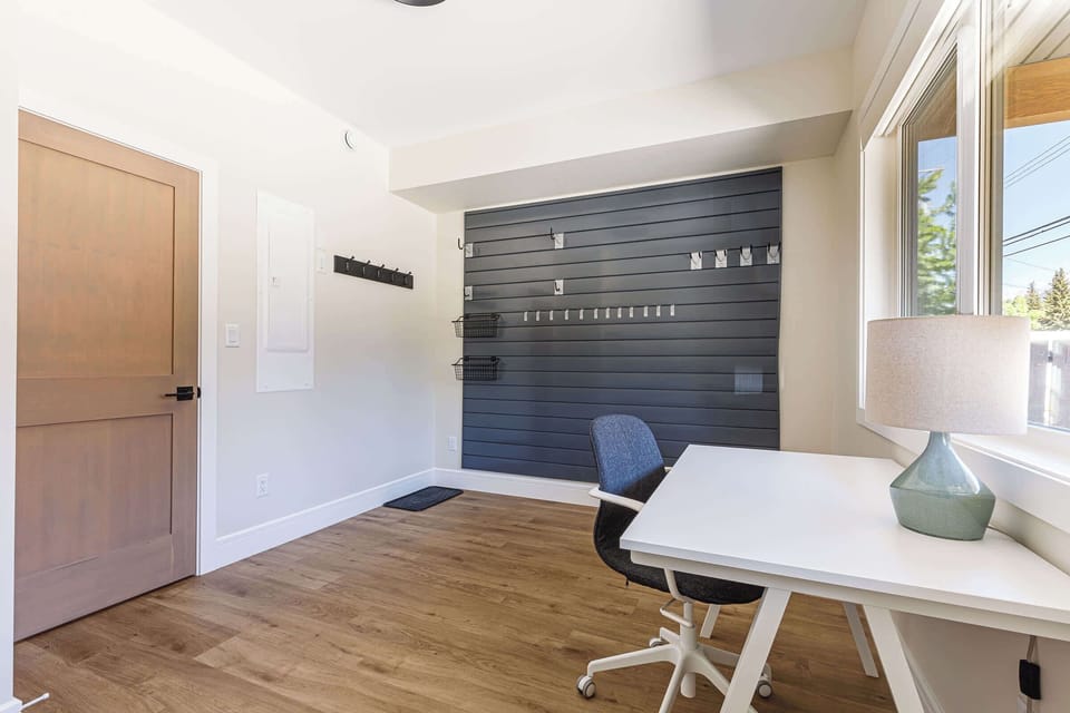 Spacious storage room, located by the main entry.