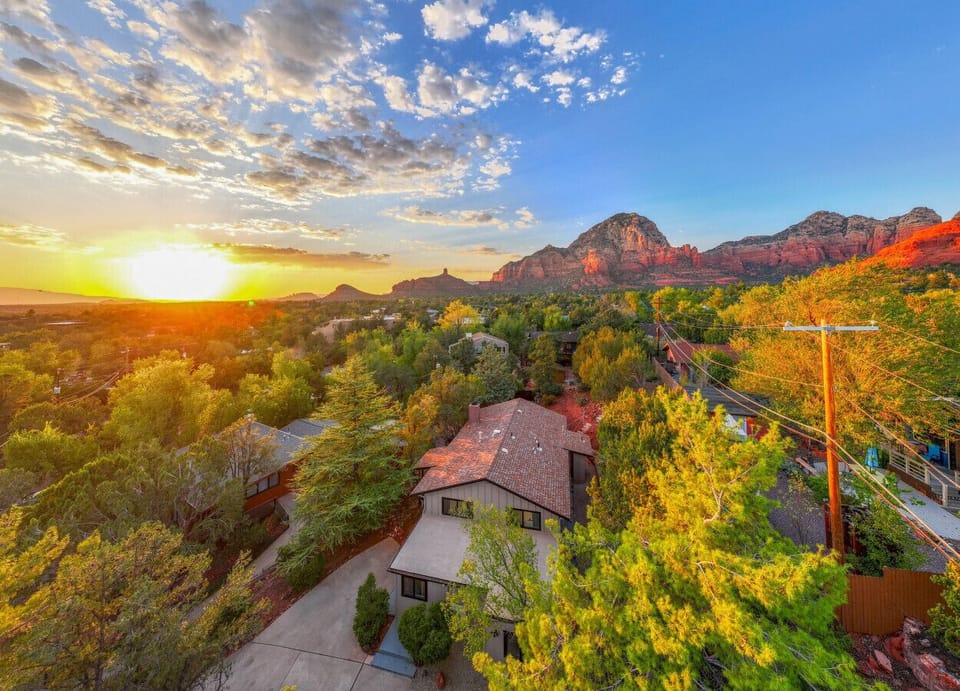 Patio sunsets over Sedona’s red rocks create breathtaking, unforgettable views