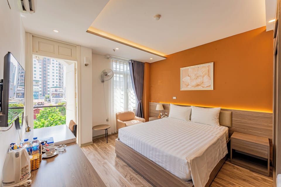 Deluxe Double Room, Balcony, City View | Premium bedding, down comforters, minibar, individually decorated