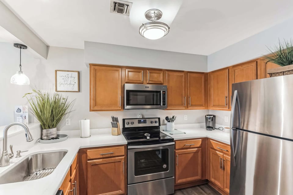 Whip up culinary delights in the fully equipped kitchen