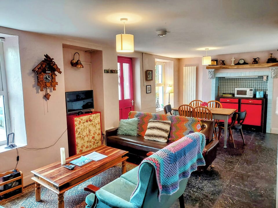 open plan living room and dining area.