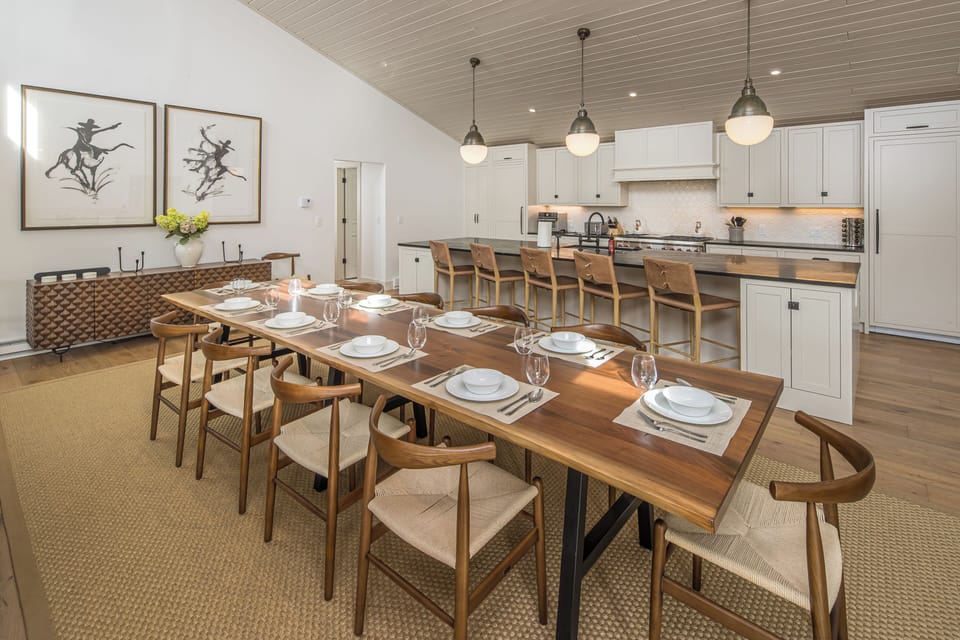 Enjoy a meal with the whole family at this table for 14 | Upper Level