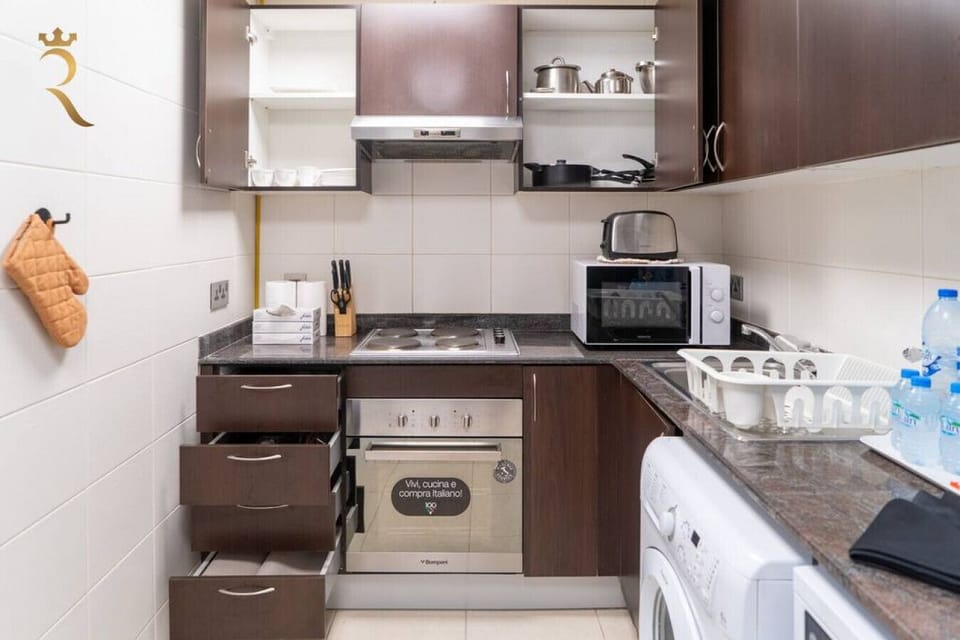 A modern kitchen equipped with everything you need to cook and create.