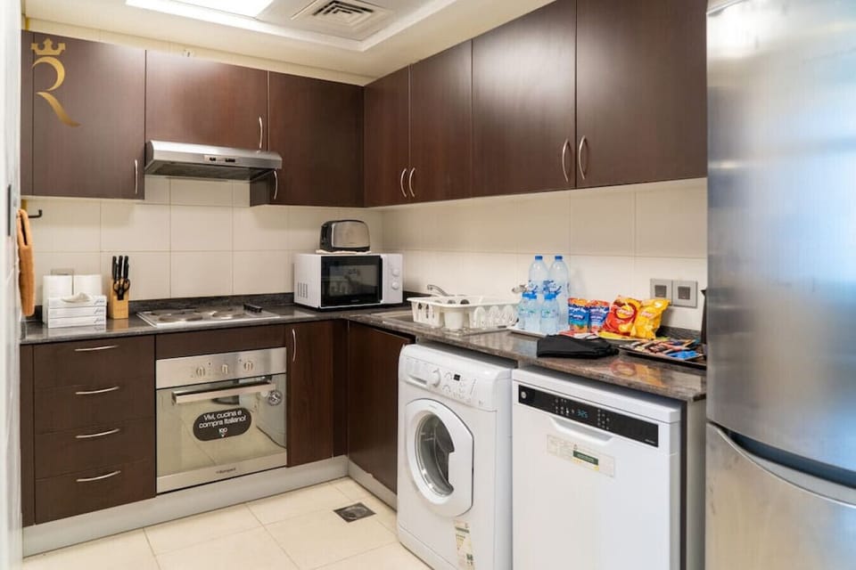 Whip up delicious meals in this stylish and fully-equipped kitchen.