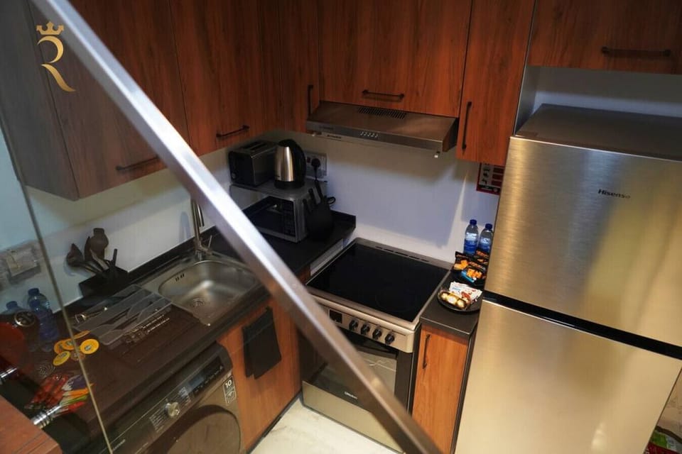 Cook up culinary delights in our well-equipped kitchen.