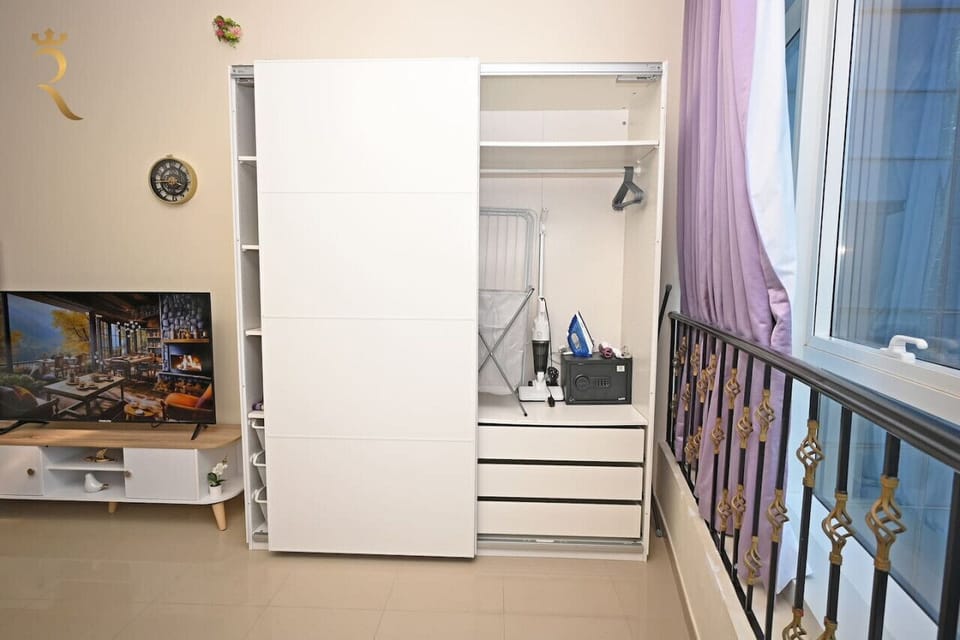 Organize your outfits in our spacious wardrobe