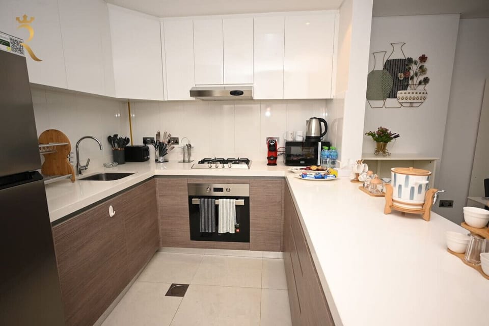 Sleek and modern kitchen for all your cooking needs.