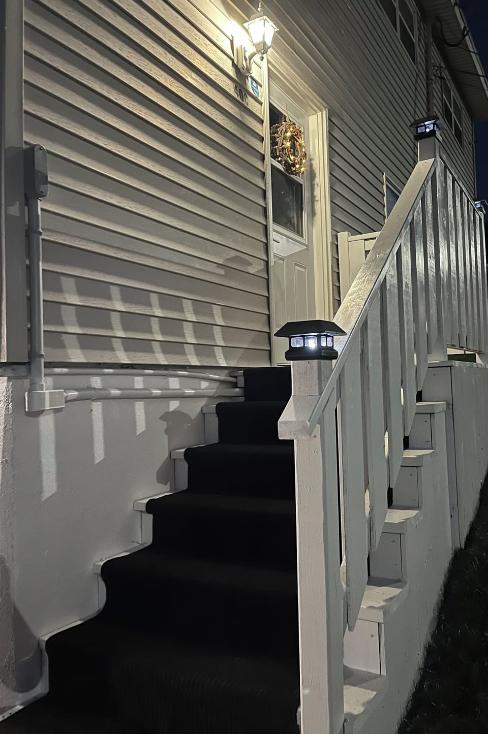 Lovely front entrance nigh view