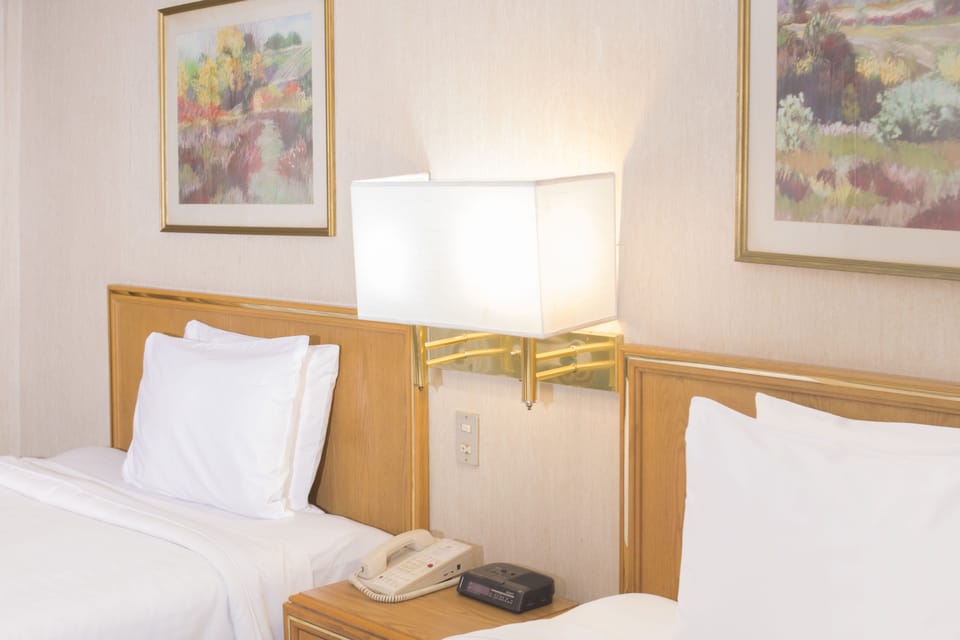 Standard Room, 2 Double Beds | Desk, WiFi (free), bed sheets