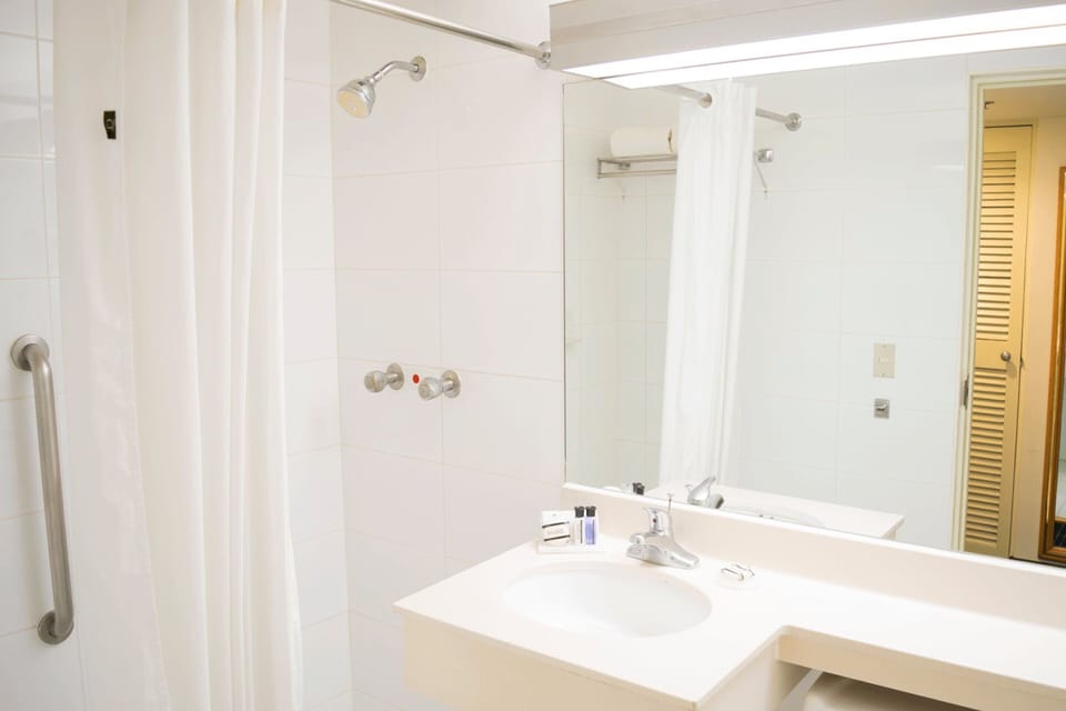 Shower, free toiletries, hair dryer (on request), towels