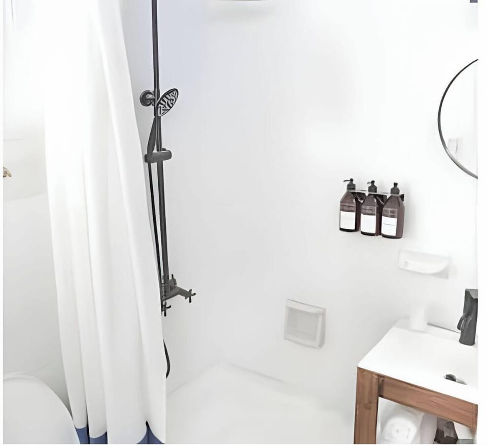 Apartment | Bathroom | Bathtub, towels, soap, toilet paper