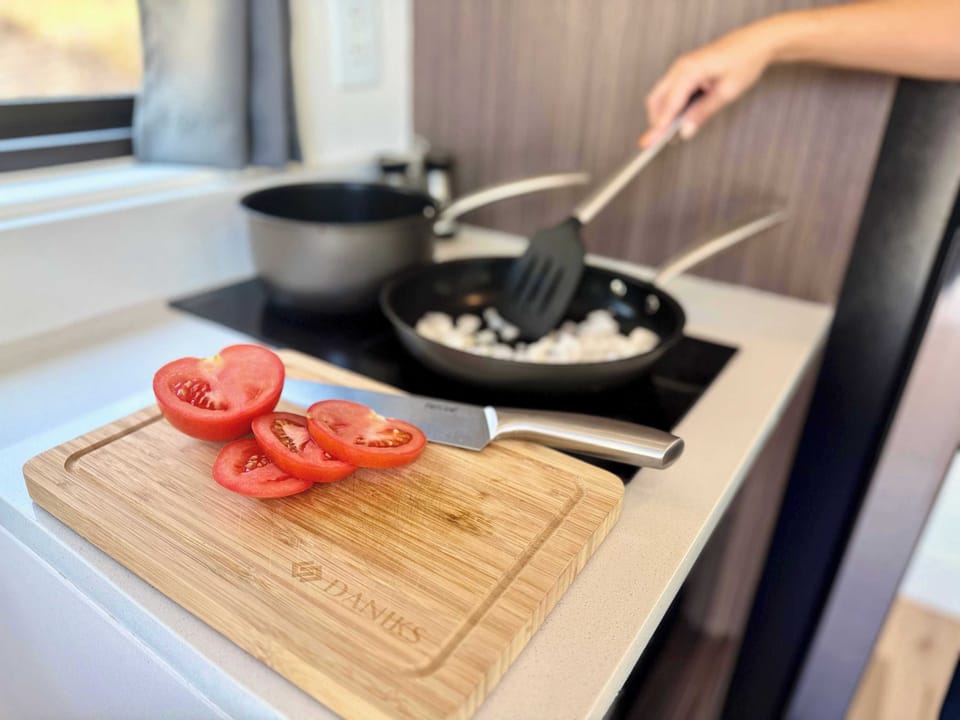 Your kitchenette has everything you need to make a meal after coming back to your cabin.