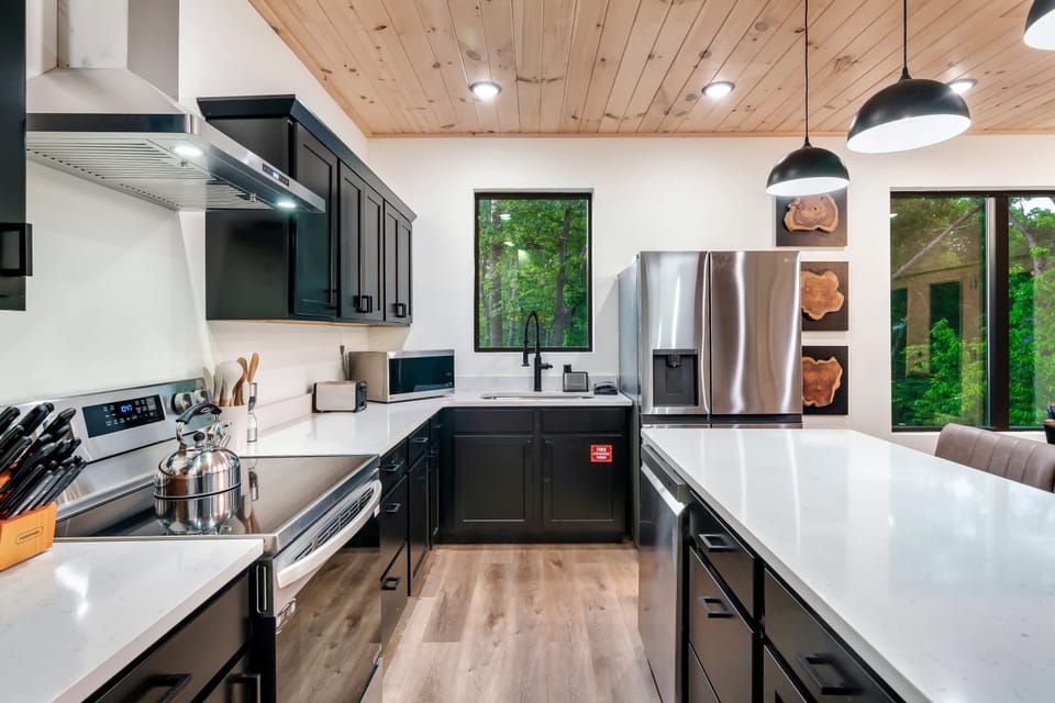 Welcome to your large kitchen with all the essentials and room to cook