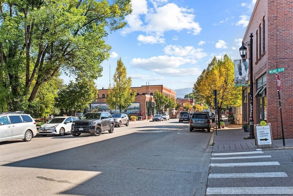 Your perch is located in this building on the top floor for privacy and great access to Carbondale's lively downtown.