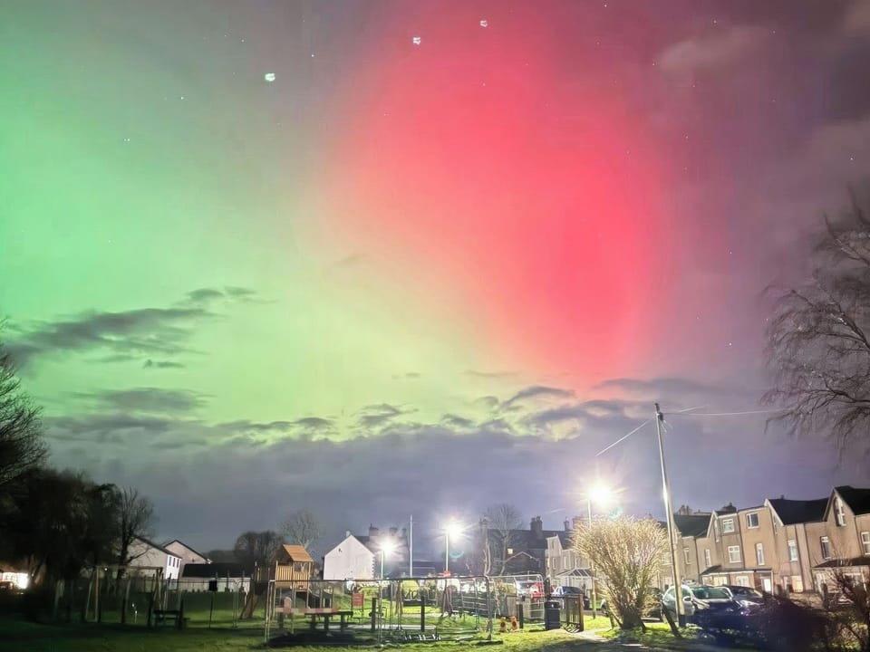 Northern lights over Cleator village | Coast to Coast Cottage, Cleator 