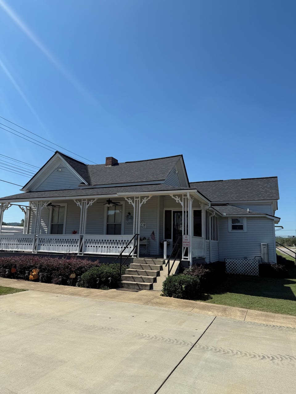 View from the drive way. There is additional parking for RVs available.