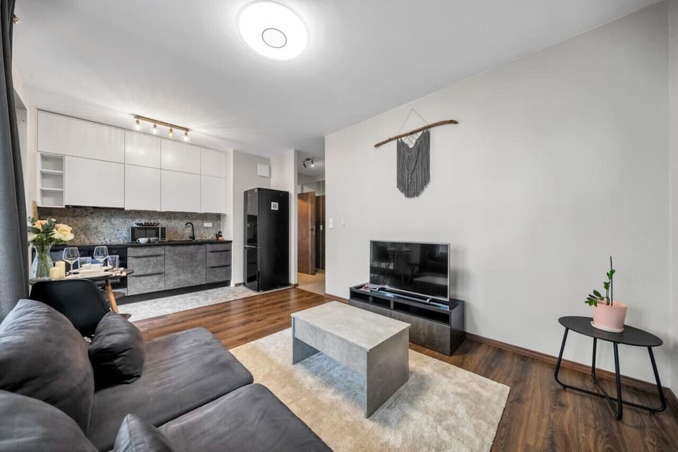 Living Room - Sofa and Smart TV | Book Now with RENTUJEMY.COM