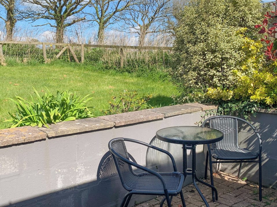 Patio | Bay Tree Cottage - Legge Farm Cottages, Highhampton, near Beaworthy