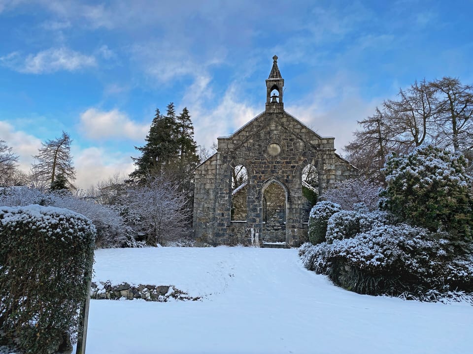 Church ruins in our garden