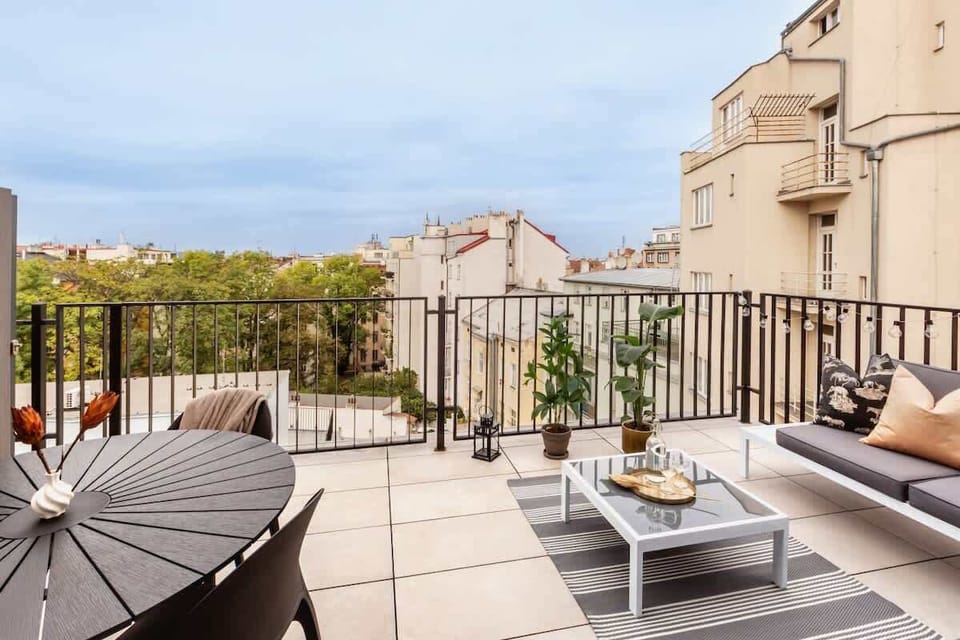 Spacious terrace with view