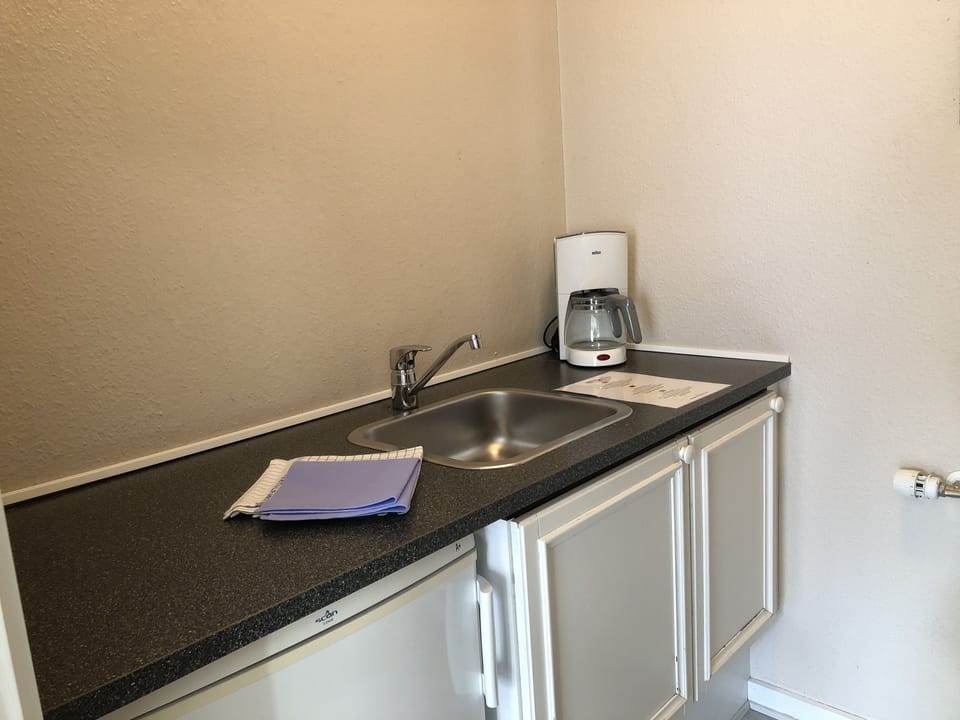 Single Room, Kitchenette | Private kitchenette | Fridge, coffee/tea maker, cookware/dishes/utensils, cleaning supplies