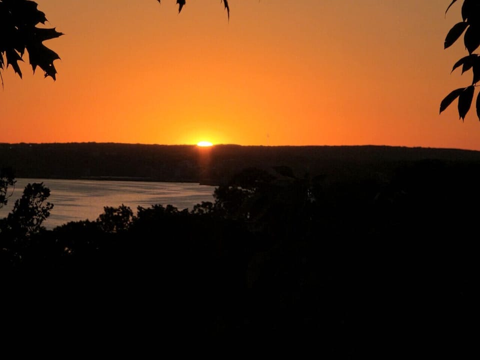 Your sunrise views to the East in the morning