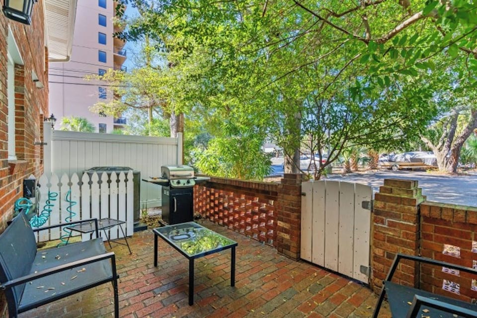 Evenings are for grilling on the patio.