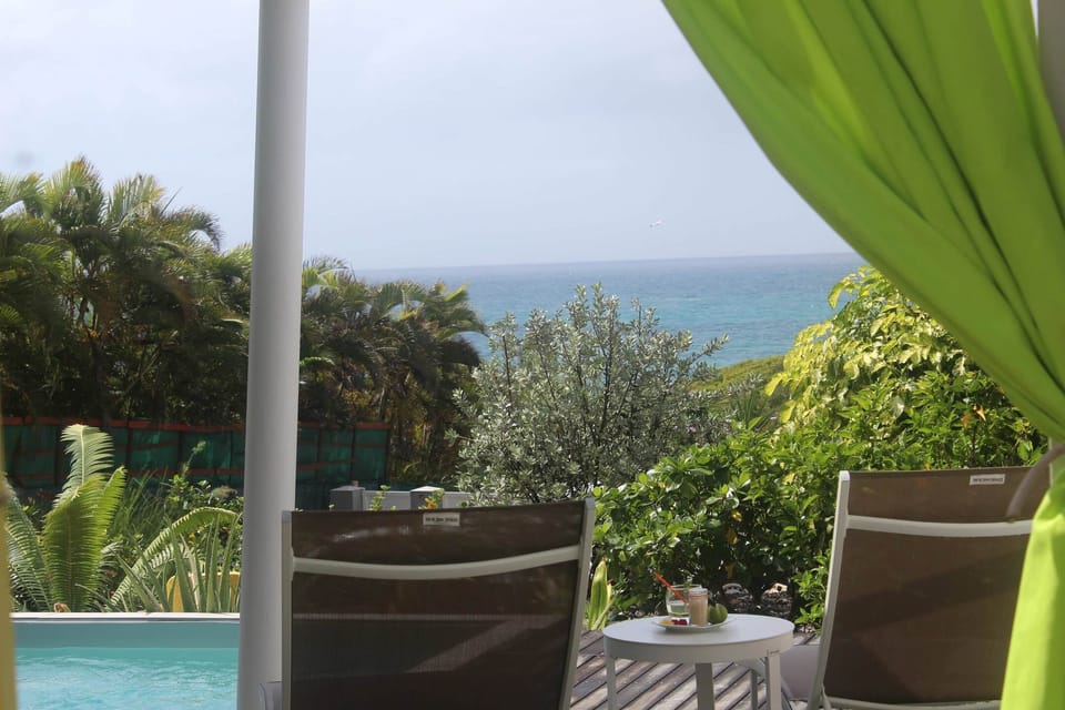 Iguane House villas & Micro Spa Villa Mangrove vue mer depuis les transats