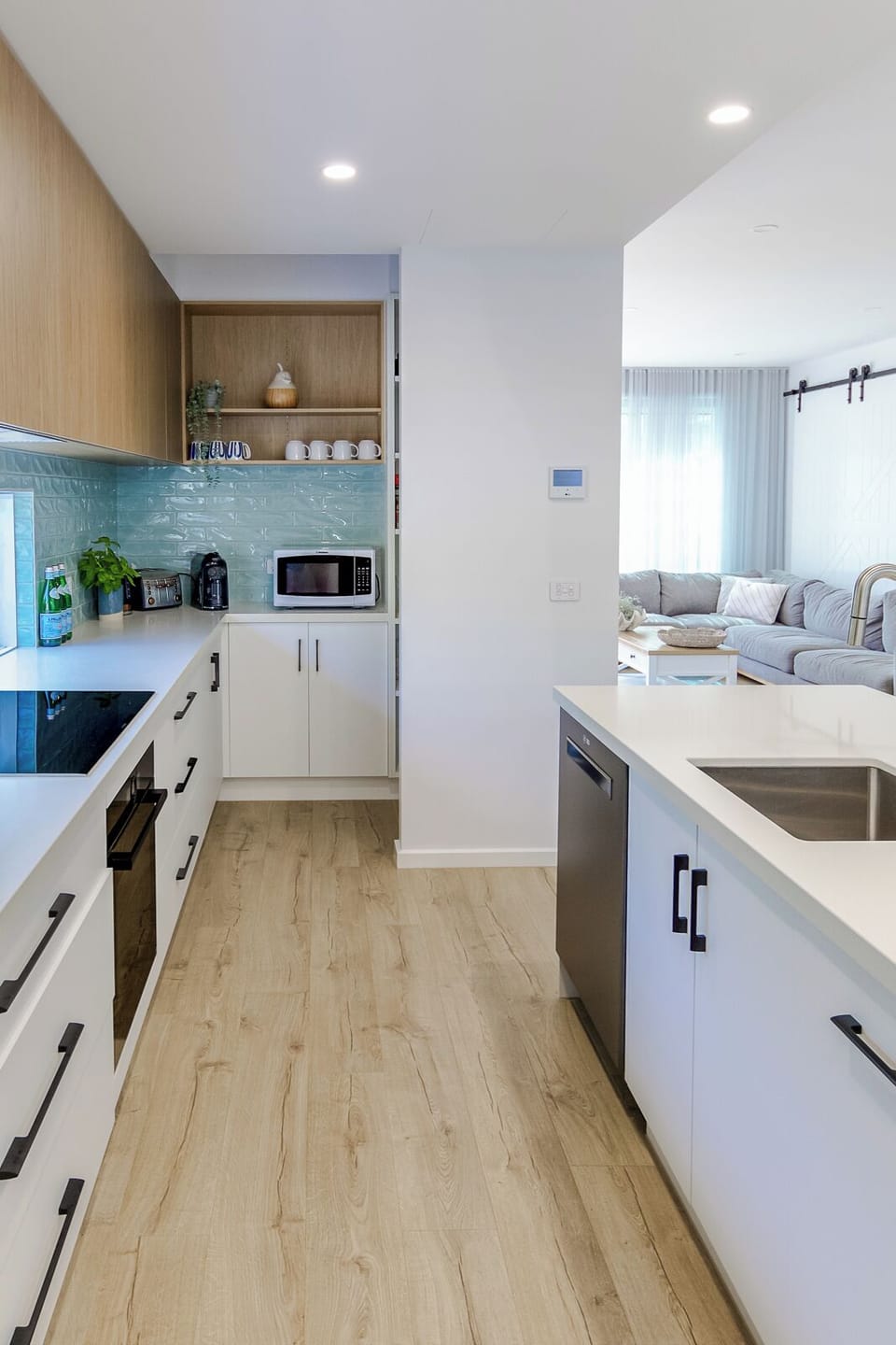 Large kitchen with modern appliances