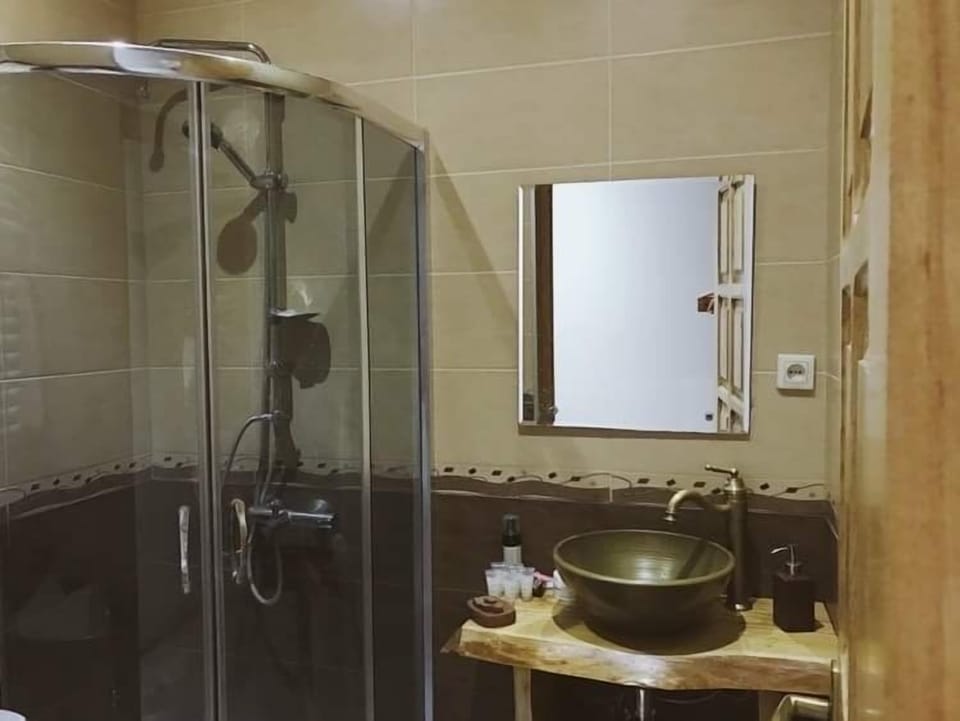 Panoramic Apartment | Bathroom | Shower, towels, soap, toilet paper