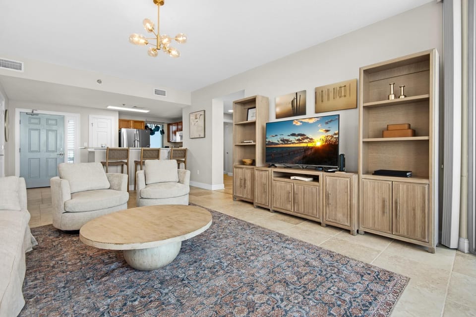 Condo, Multiple Beds (Emerald Dolphin unit 1520) | Living area | TV