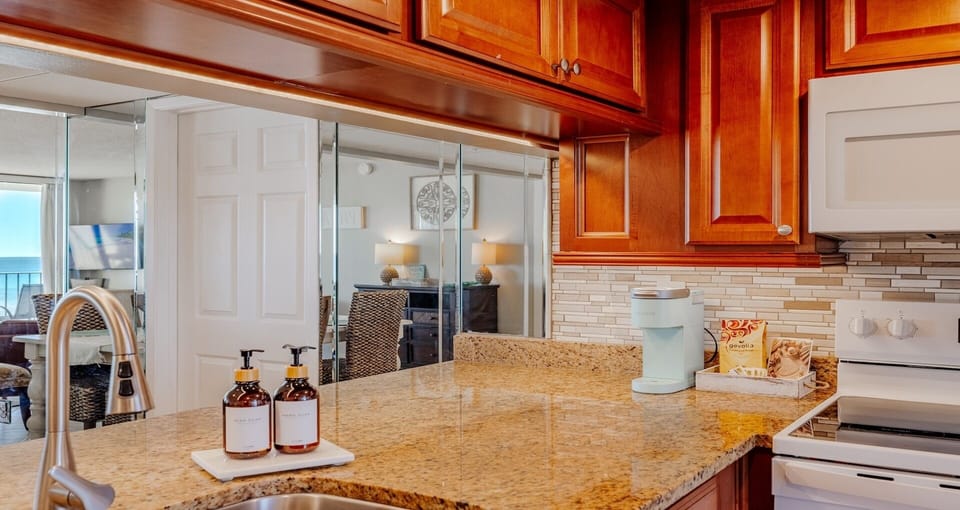 Fully equipped kitchen offers everything you need