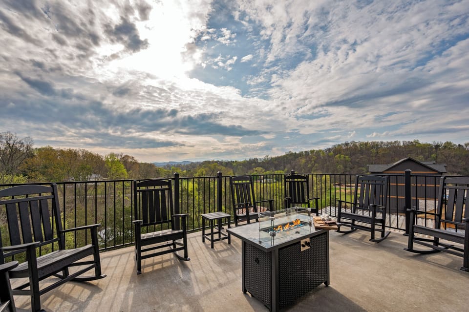 Gather around the electric fireplace for a warm and inviting atmosphere after a day of adventures.