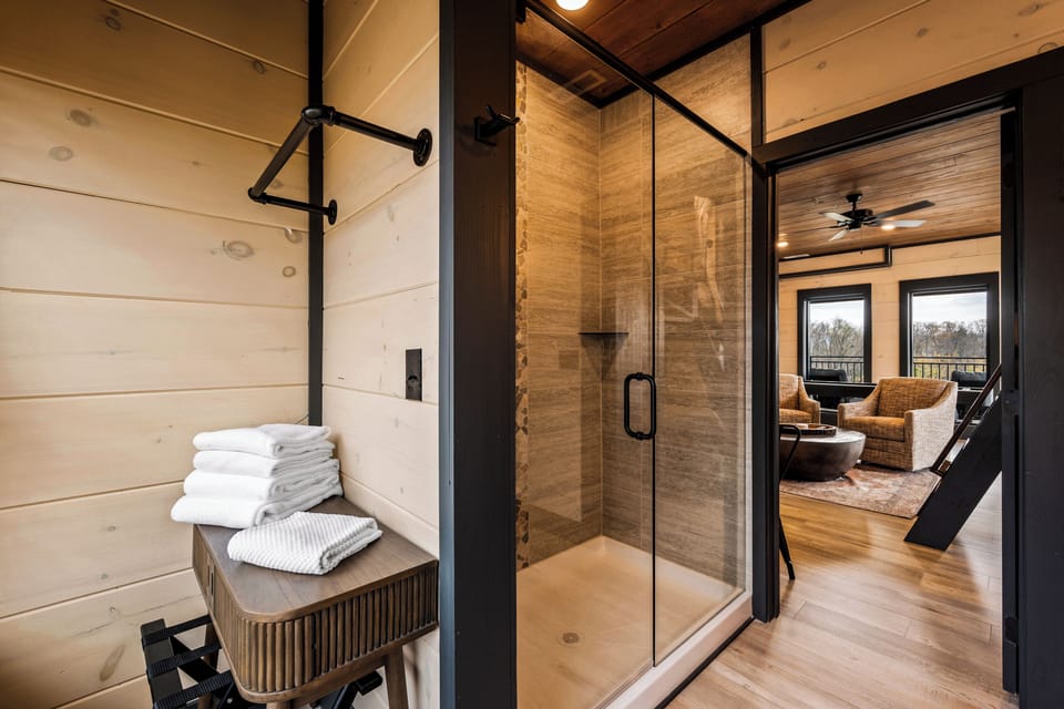 Full bathroom with shower for your comfort.