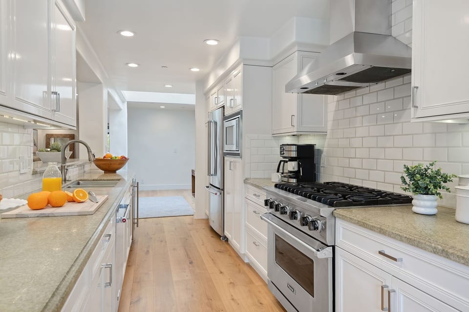 Plenty of prep areas and state-of-the-art kitchen appliances