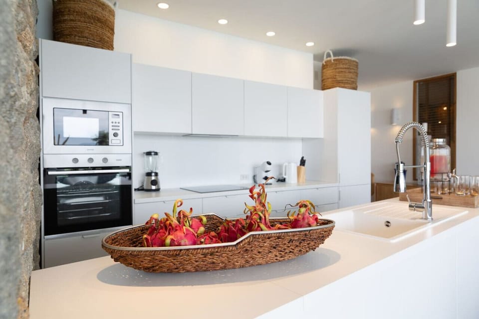 Elegant interior decor with natural elements at C Villa luxury vacation rental in Plai Laem